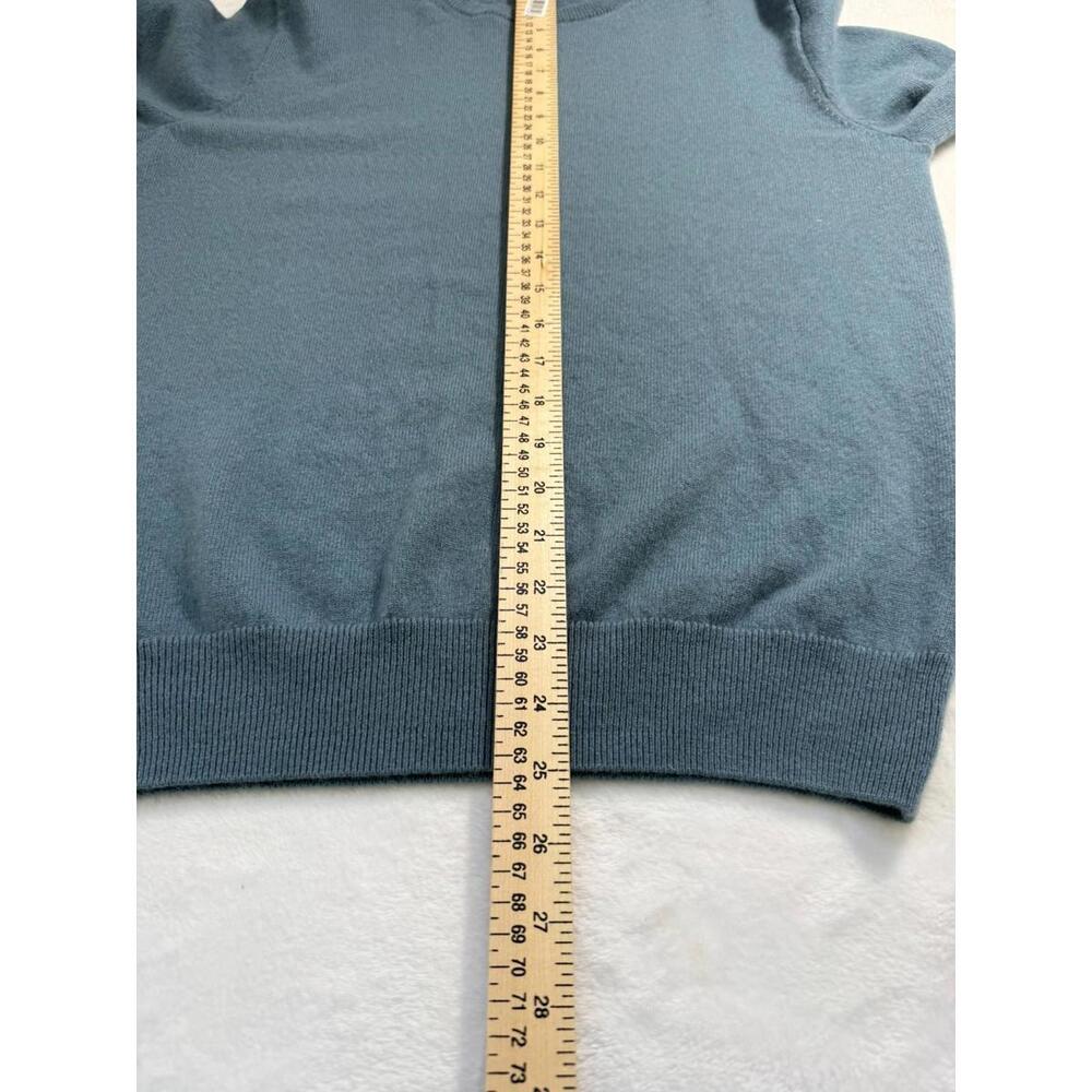 J. Crew Crew Neck 100% Cashmere Pullover Sweater Blue Medium - Picture 5 of 5